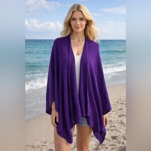 NWT LILLY PULITZER Terri Cashmere Wrap *Purple Berry* LILLY INDULGENCE